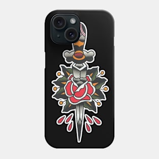 Rose Dagger tattoo design Phone Case