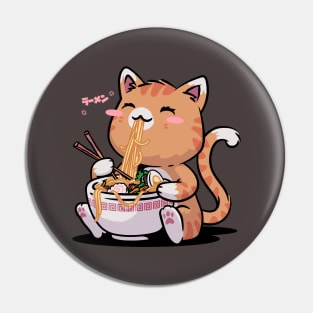 Cat Ramen Kawaii Neko Bowl Anime Otaku Caramel Cat Pin