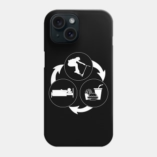 Scooter freestyle : eat sleep scooter repeat Phone Case