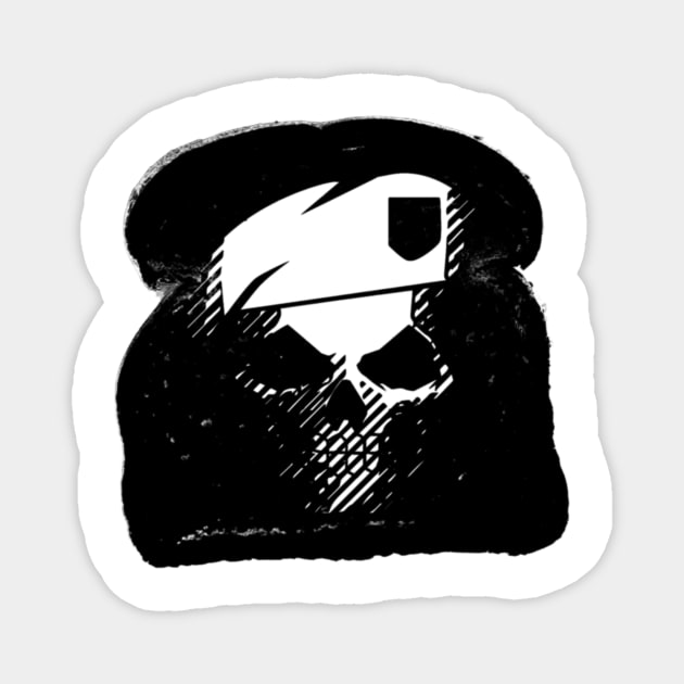 Ghost Toast (Black Mono) Magnet by Ironmatter