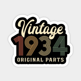 Vintage 1934 Original Parts 90th Birthday Gift Magnet