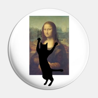 Mona Lisa and the Cat Pin