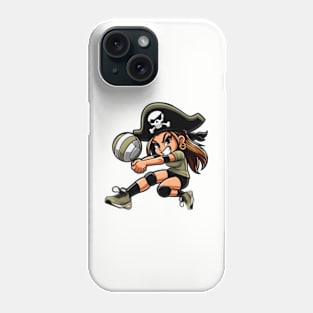 Lady Pirate Volleyball Mascot Phone Case