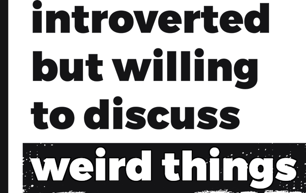 Introverted but willing to discuss weird things (Pure Black Design) Kids T-Shirt by Optimix