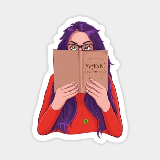 girl with a book Magnet