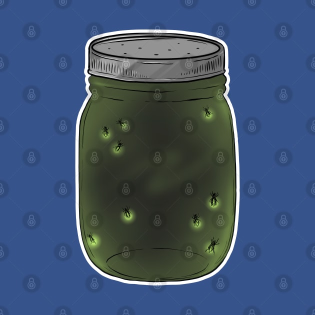 Fireflies in a Mason Jar by Justanos