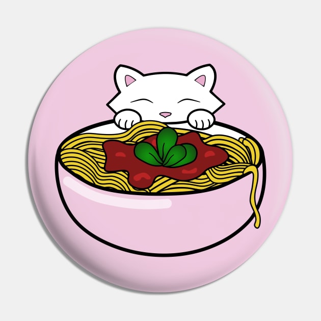 Hungry cat eating bowl of pasta Pin by Purrfect
