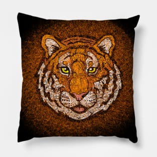 Tiger Head (Distressed) Pillow