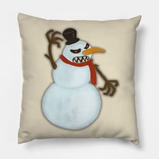 Evil Snowman Pillow