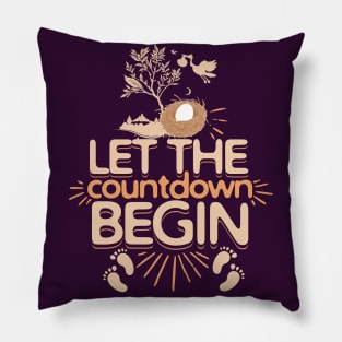 Let The Countdown Begin Pregnancy Funny and Holidays Baby Pillow