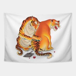 How The TIger Got It Stripes Tapestry