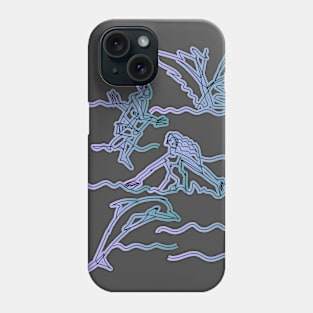 Humans and Dolphins Phone Case