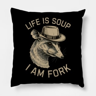 Opossum-quotes Pillow