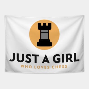 Just A Girl Who Loves Chess Tapestry