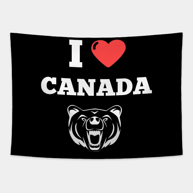 I LOVE CANADA Tapestry by FromBerlinGift