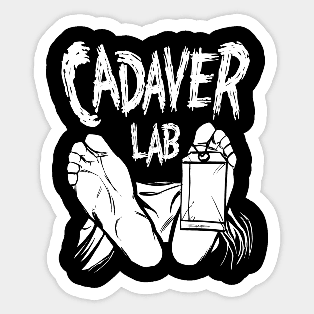 The Cadaver Lab Podcast Logo - Horror - Sticker | TeePublic