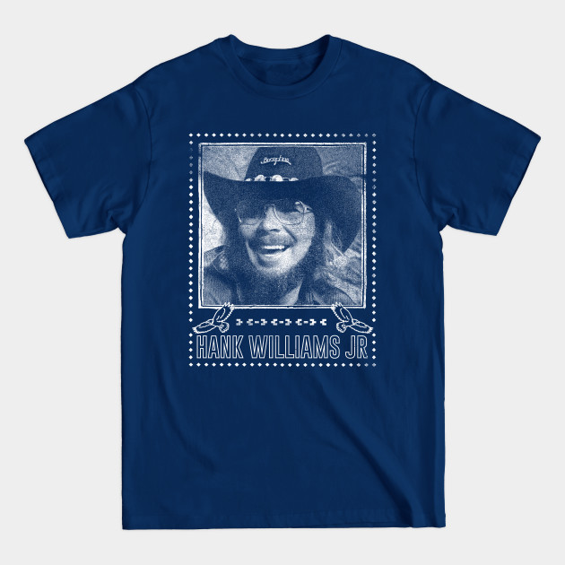 Hank Williams Jr / Vintage Faded Style Fan Design - Hank Williams Jr - T-Shirt