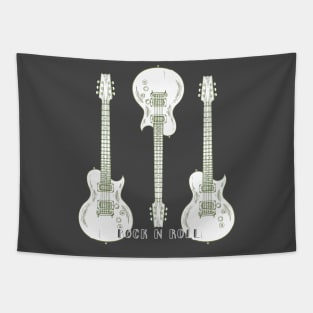 WHITE GUITAR CLASSIC ROCK N ROLL MUSIC Tapestry