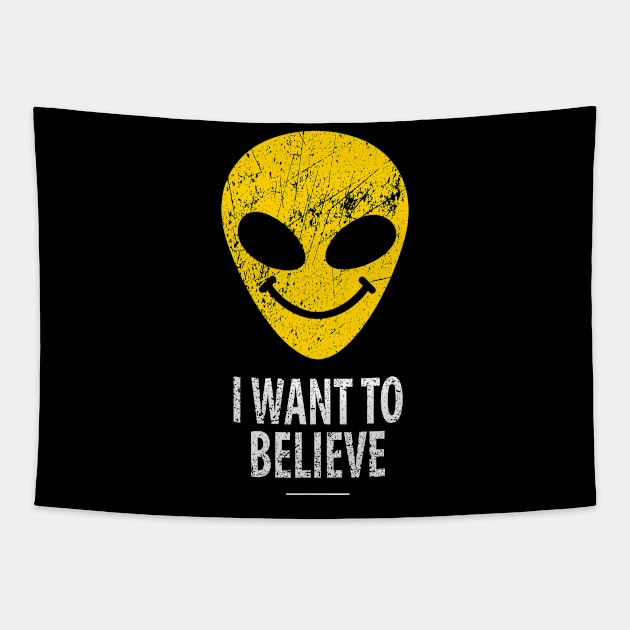 I want to believe alien smiley Tapestry by VinagreShop