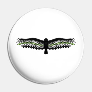 Fly With Pride, Raven Series - Agender Pin