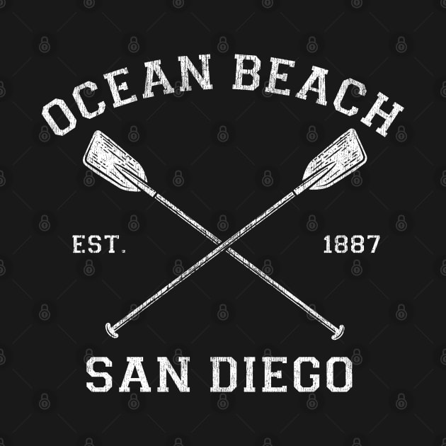 Vintage Ocean Beach San Diego Vacation print by Vector Deluxe