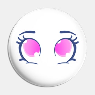 Cute Big Anime Eyes  - Face Mask Pin