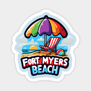 Fun in the Sun at Fort Myers Beach, Florida Magnet