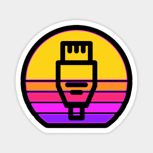 Synthwave Sunset the Internet of Things Magnet