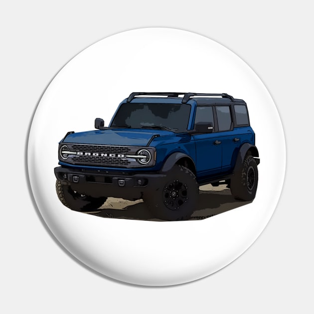 2021 Ford Bronco 4 Door Antimatter Blue Pin by Woreth