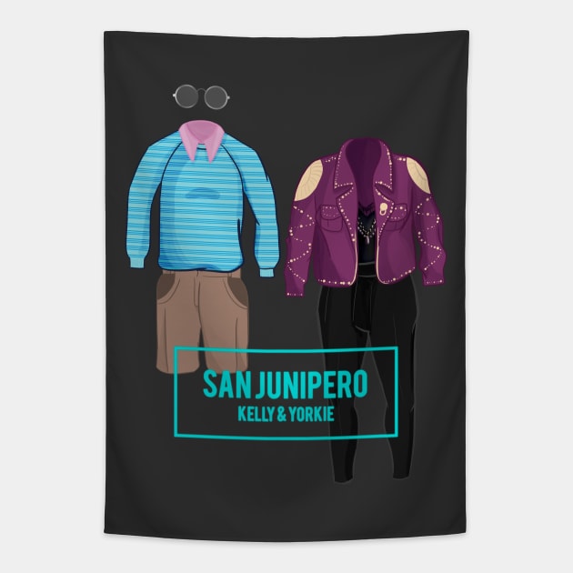 Kelly & Yorkie "San Junipero" Tapestry by MarylinRam18