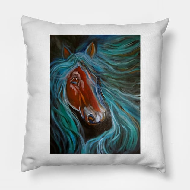 Gypsy Vanner 1 Pillow by jennyleeandjim