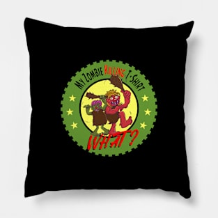 zombie T-shirt - What? Pillow