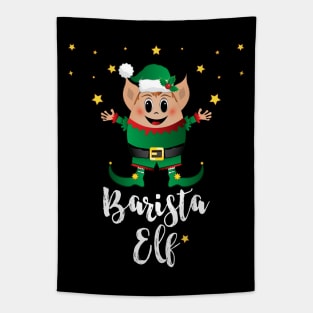 Barista Elf Christmas Elves Xmas Matching Family Group Tapestry