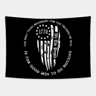 Patriotic Quote Flag Tapestry