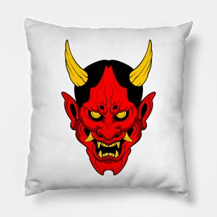 oni mask from japan Pillow