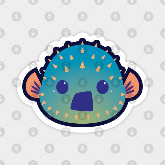 Shocked Puffer Fish Magnet by zarya_kiqo