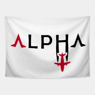 ALPHA Aviation Phonetic Alphabet Pilot Airplane Tapestry