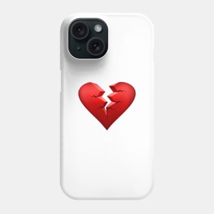 Red Broken Heart Phone Case