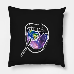 Single Line - Black Hole (White) Pillow