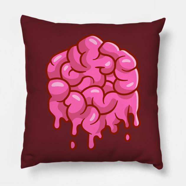 Brain Melt Cartoon Pillow by Catalyst Labs