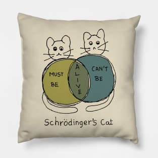 Schrodinger's cat funny physics joke Pillow