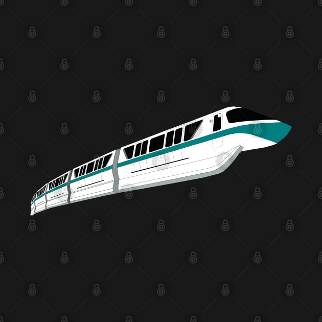 Teal Monorail by FandomTrading