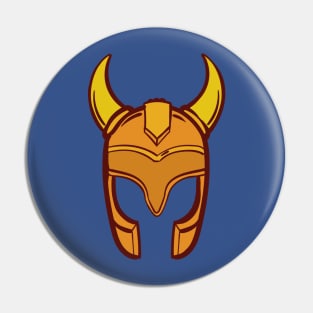 Cartoon viking helmet Pin