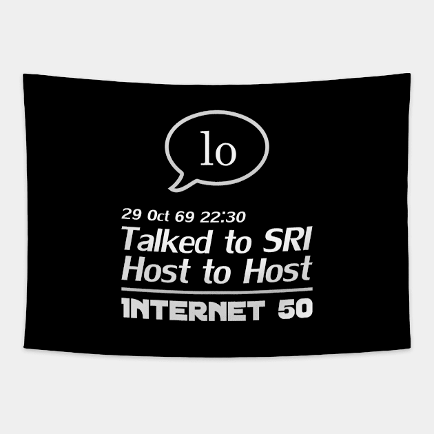 Internet 50 - talked to SRI, Host to host 29 Oct 69 Tapestry by patpatpatterns