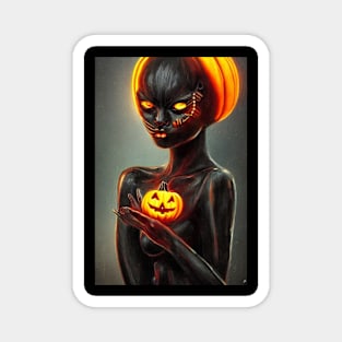 pumpkin lady Magnet