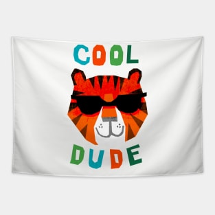 cool dude kids tiger shirt Tapestry