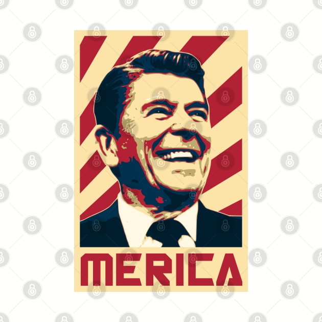 Reagan Merica Retro Propaganda by Nerd_art