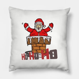 Stuck Santa Claus on Top Pillow