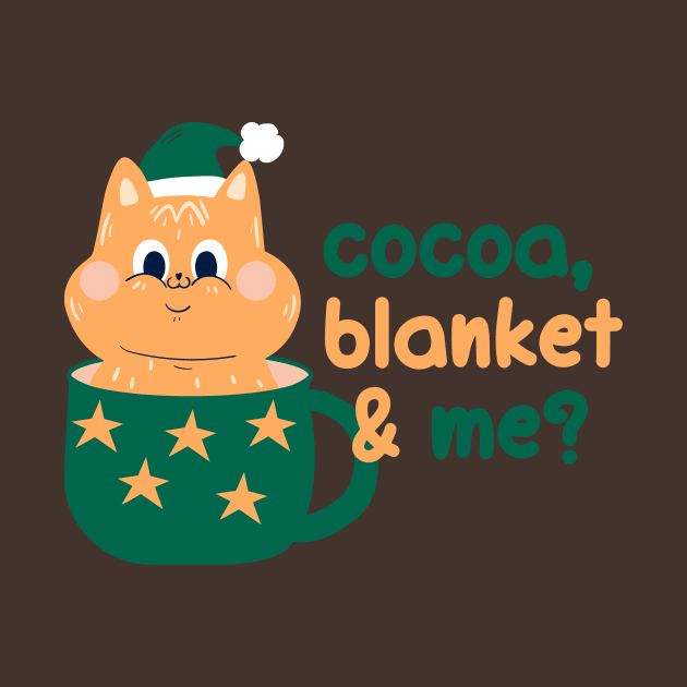 Cocoa, blanket & me? | Christmas Kitty Design by Enchantedbox