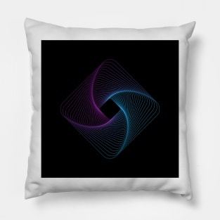 Beautiful geometric figure futuristic Pillow